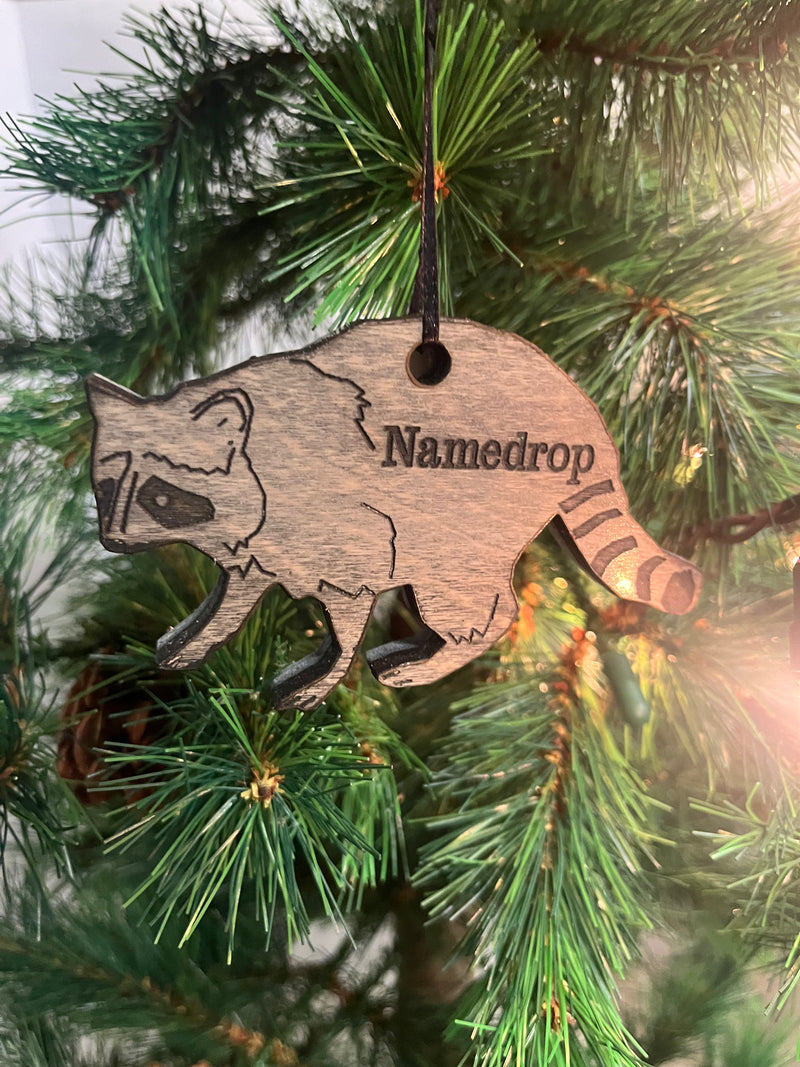 Custom Raccoon Ornament