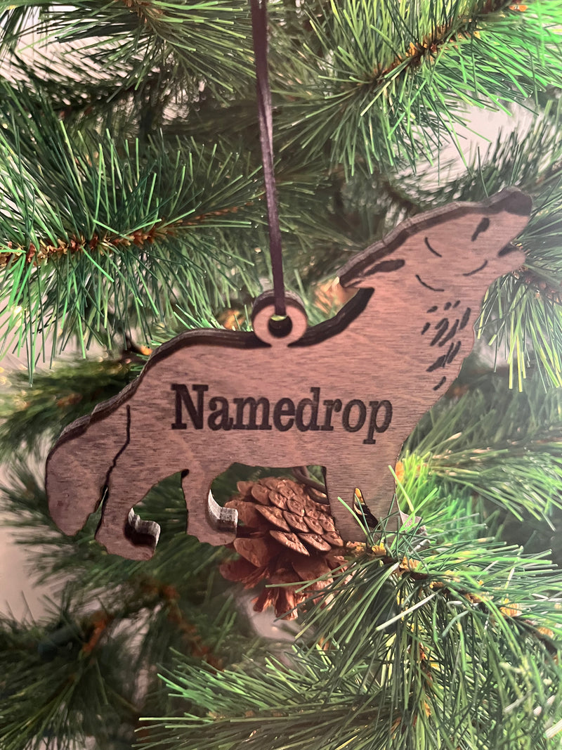 Custom Wolf Ornament