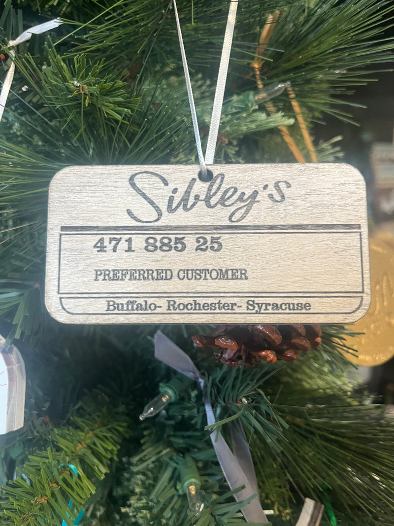Sibley's Customer Card Ornament
