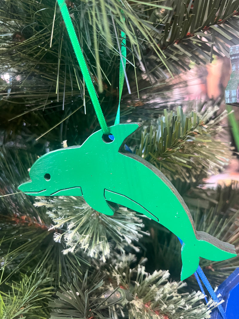 Green Dolphin Ornament