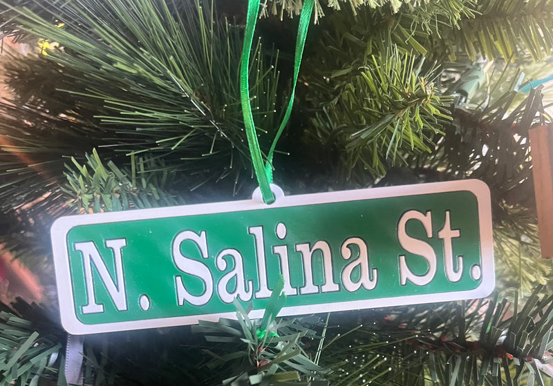 North Salina St Sign Ornament
