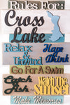 Rules For Cross Lake Sign