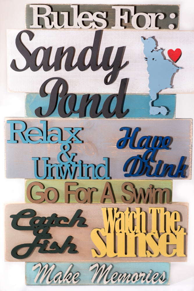 Rules For Sandy Pond Sign