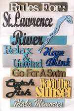 Rules For St. Lawrence River Sign